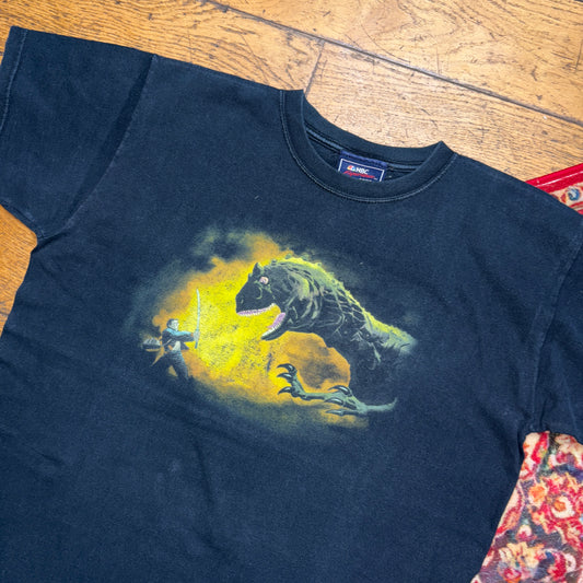Vintage Heroes Tv Show Black 00s Graphic T-Shirt - XS
