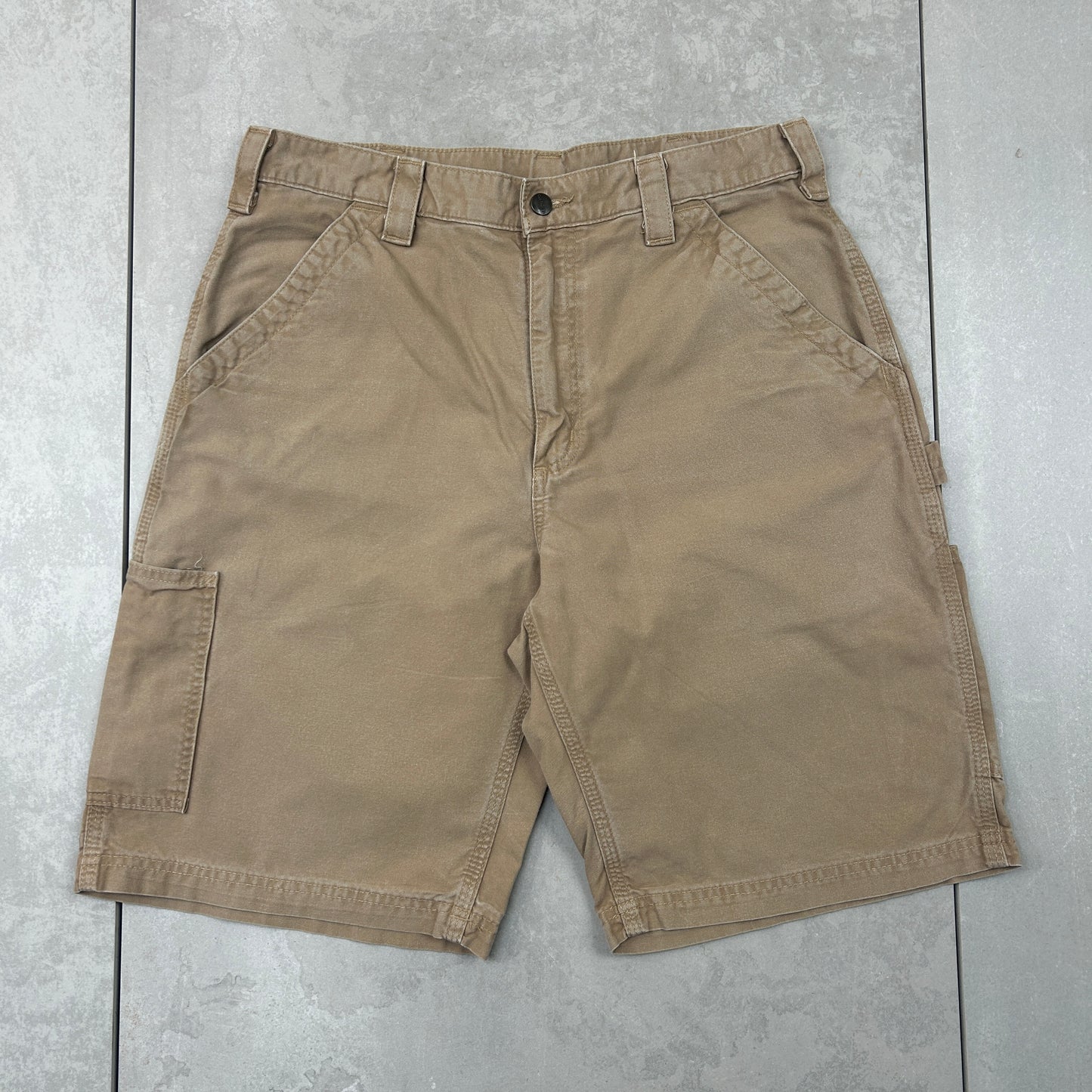Vintage Carhartt Workwear Baggy Brown Carpenter Shorts - 34