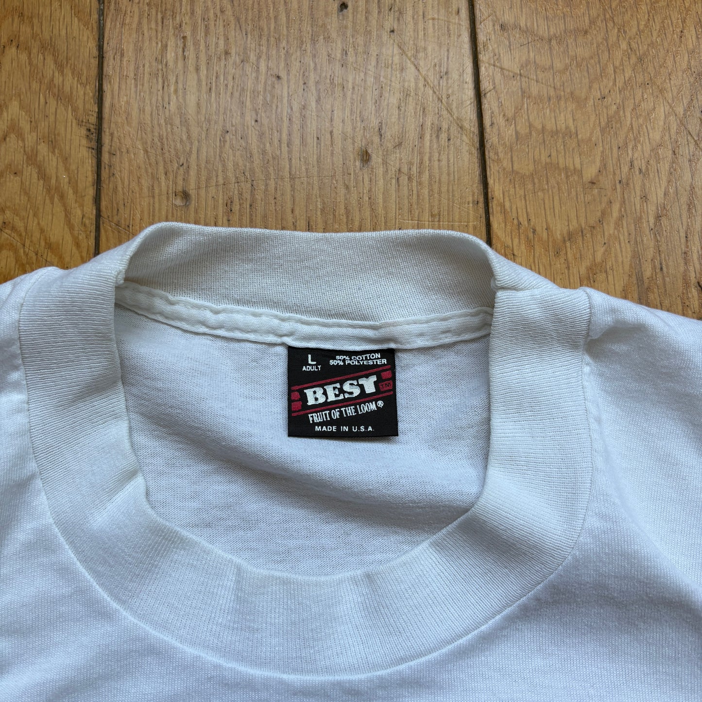 Vintage 1994 Cycling Single Stitch Graphic White T-Shirt - M