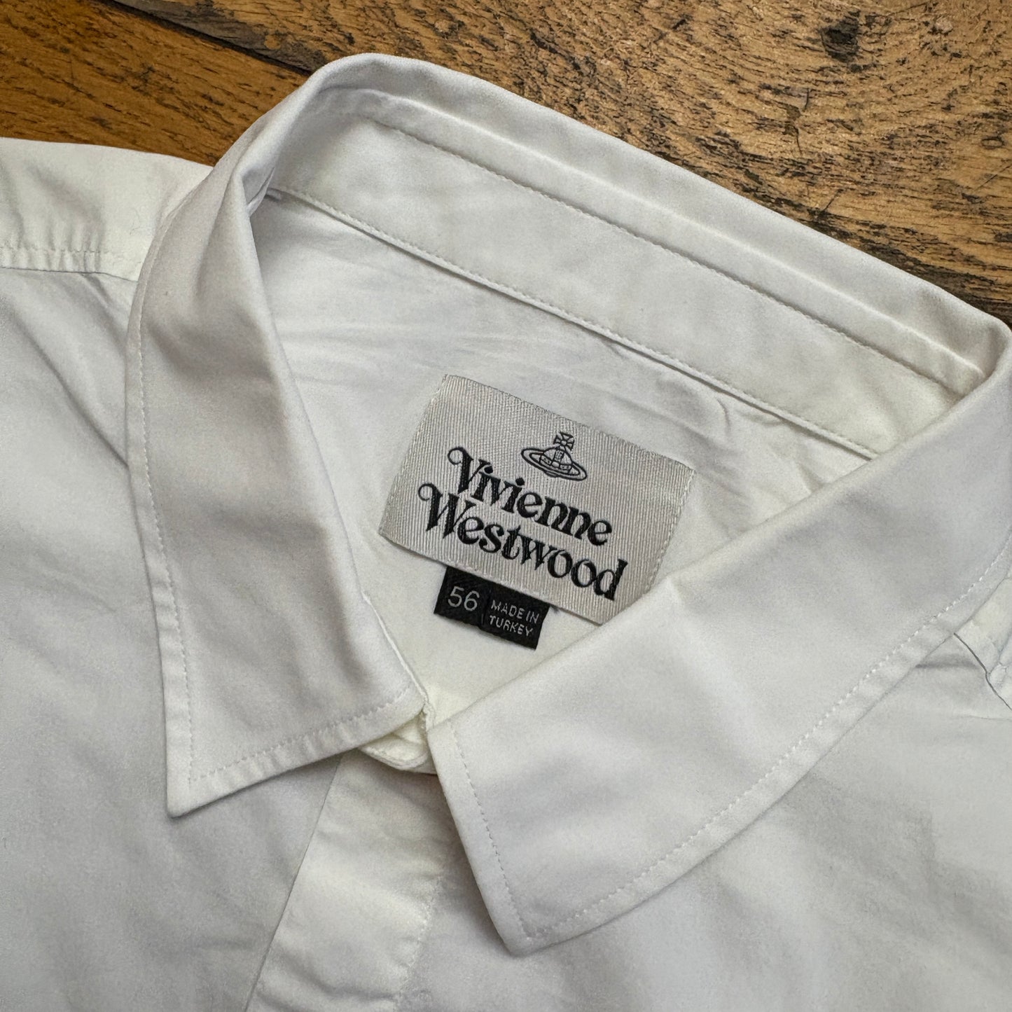 Vintage Vivienne Westwood White Embroidered Short Sleeve Shirt - M