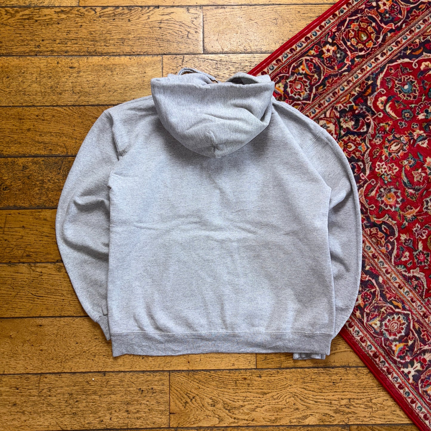 Vintage Thrasher Grey Flames Skate Hoodie Sweatshirt - S