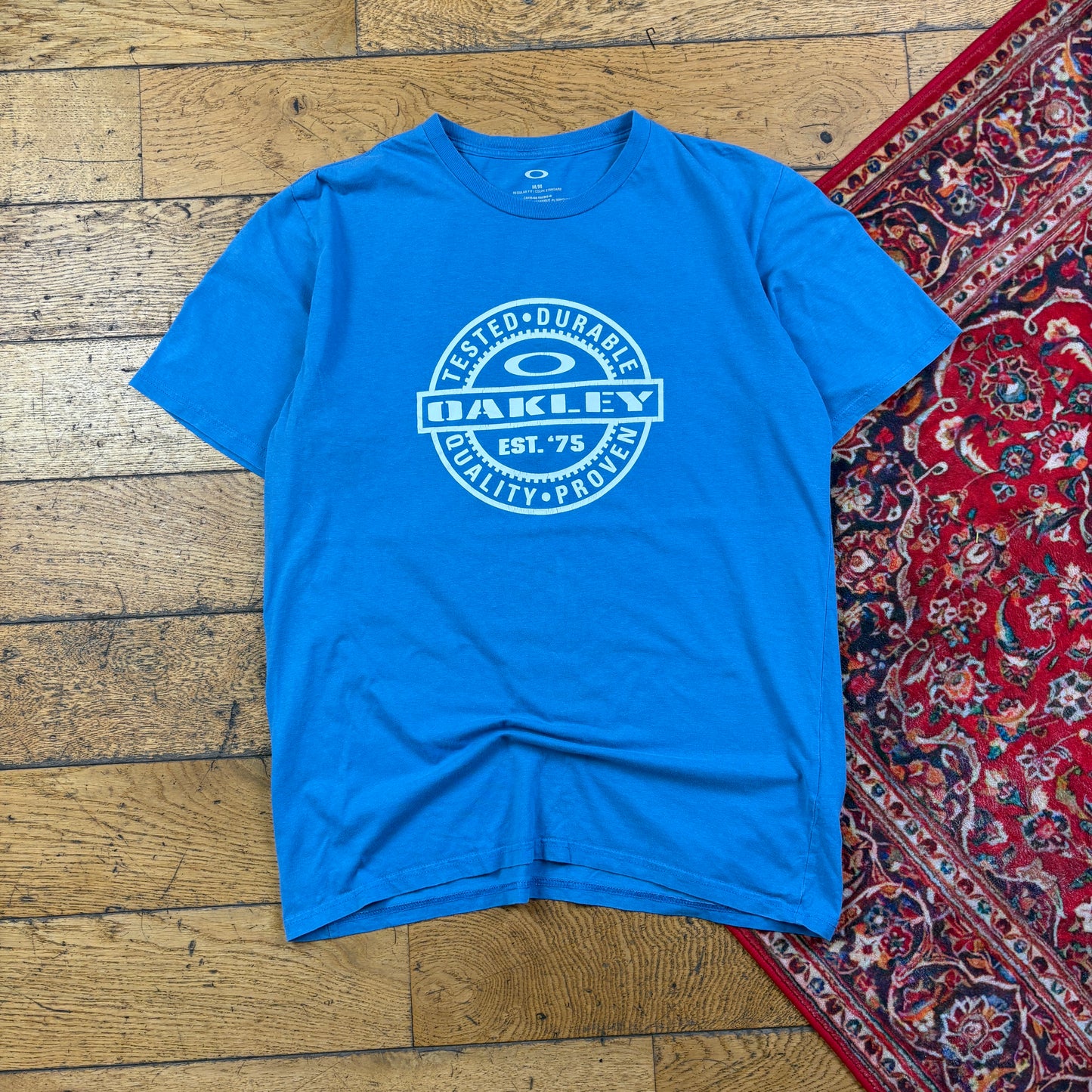 Vintage Oakley Blue Graphic T-Shirt - S