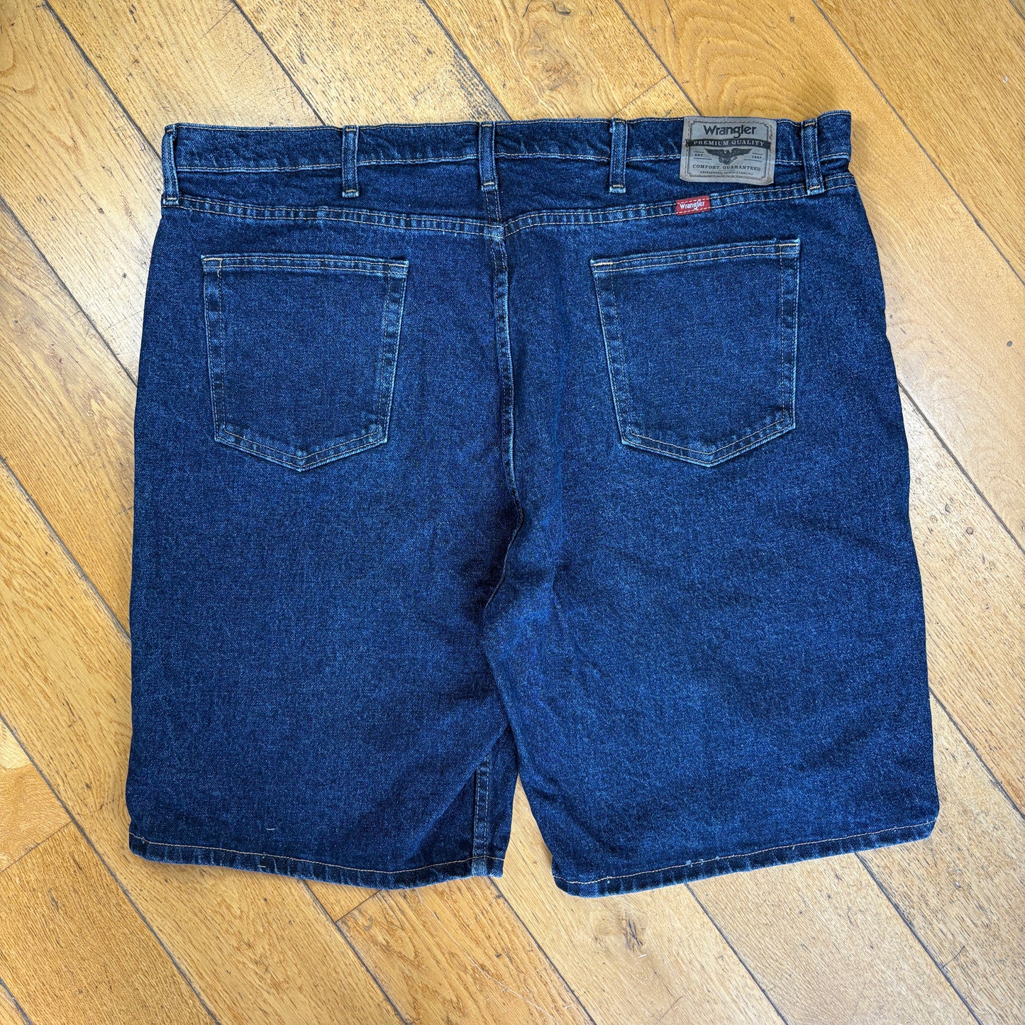 Vintage Wrangler Denim Carpenter Blue Baggy Shorts - 42