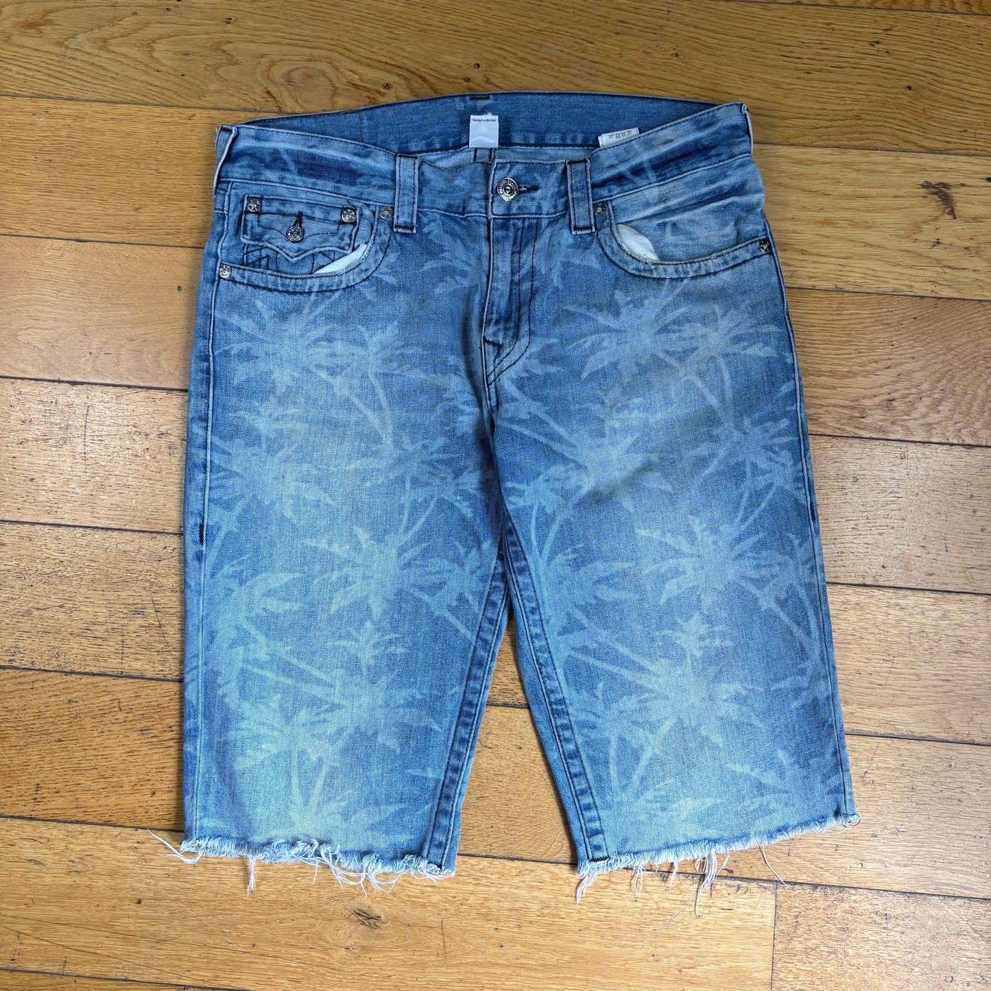 Vintage True Religion Embroidered Blue Y2K Shorts Jorts - 38