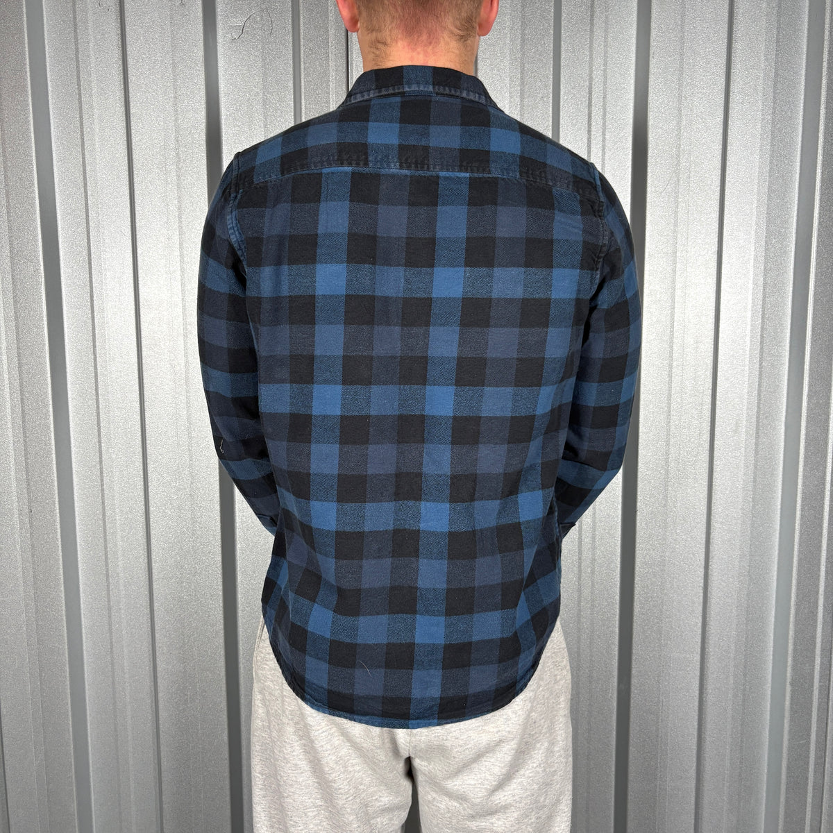 Oakley Blue Black Check Flannel Shirt - M