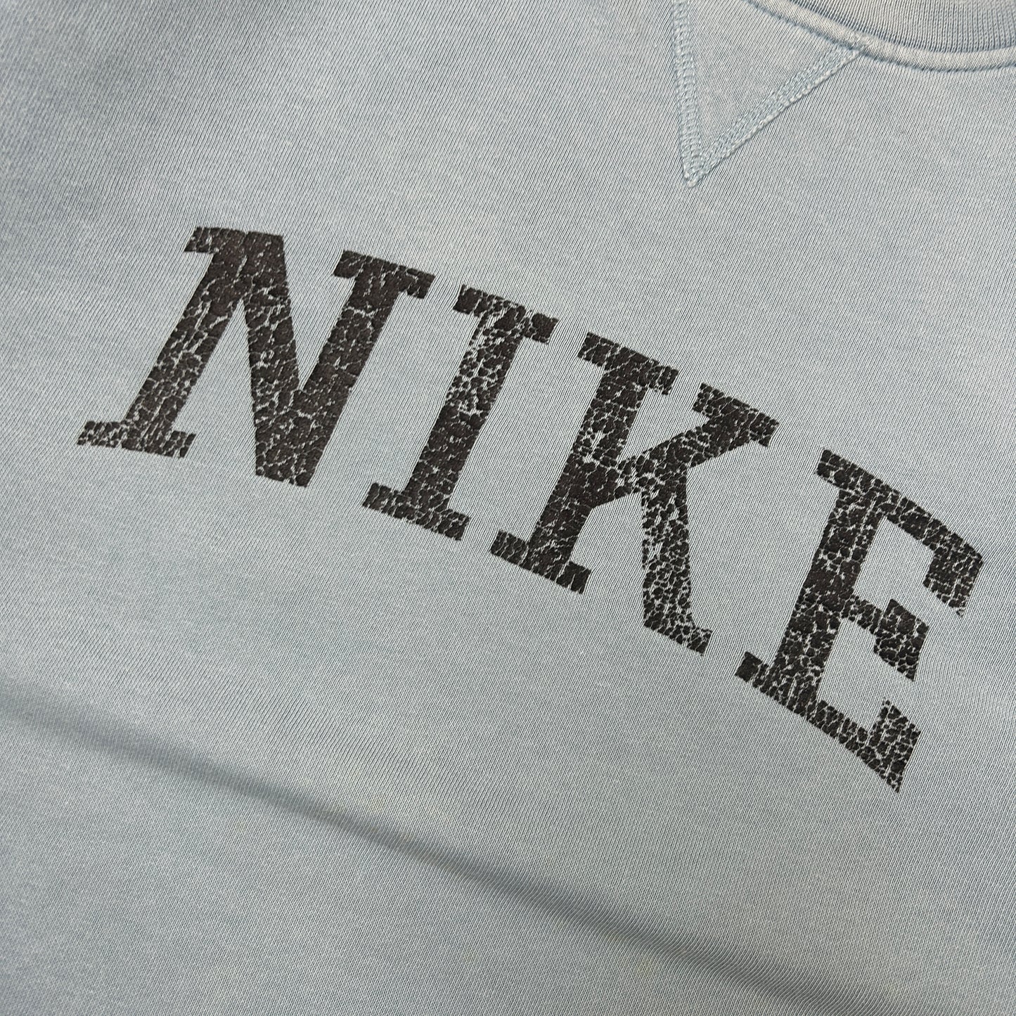 Vintage 00s Nike Silver Tag Spellout Baby Blue Sweatshirt - L