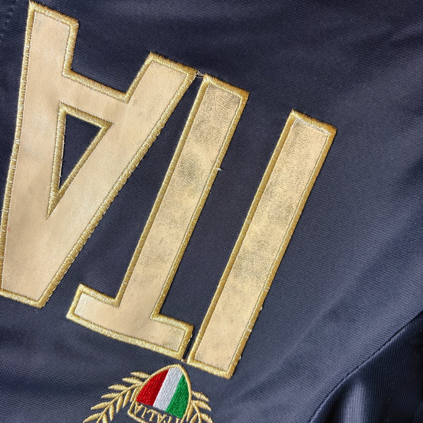 Vintage Italy Italia Black Gold Y2K 00s Tracksuit Track Jacket - S