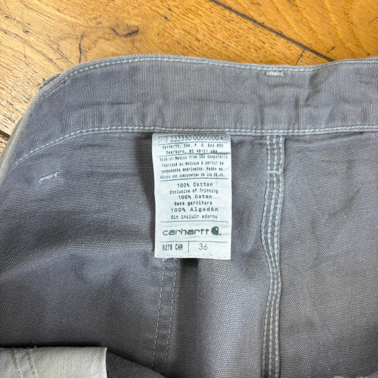Vintage Carhartt Grey Workwear Baggy Carpenter Shorts - 38