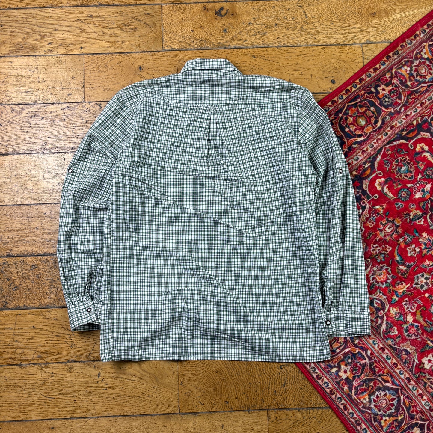 Vintage Green Check Shirt - S