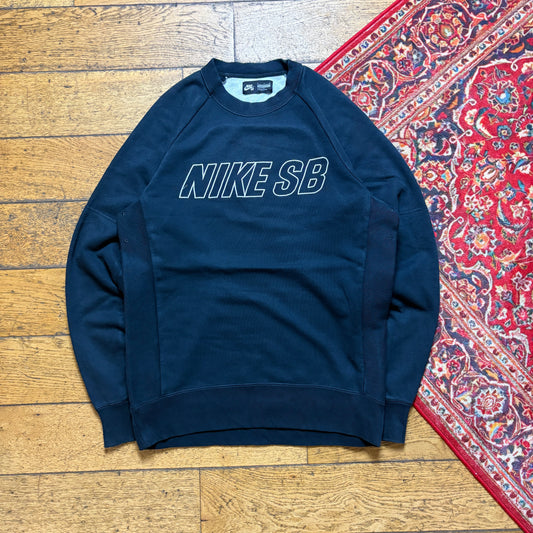 Vintage Nike SB Black Embroidered Sweatshirt - S