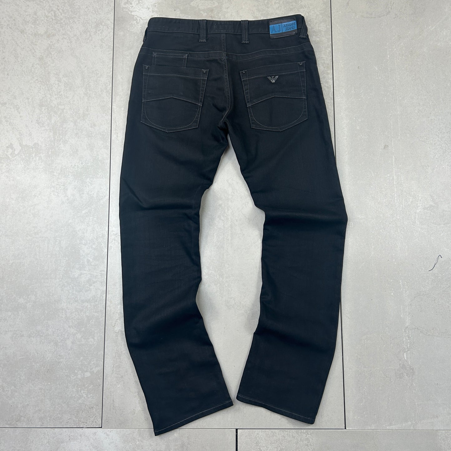 Vintage Armani Black Straight Jeans - 33
