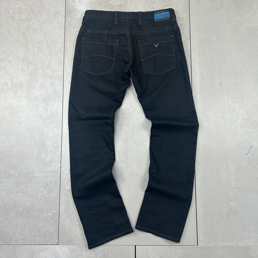Vintage Armani Black Straight Jeans - 33