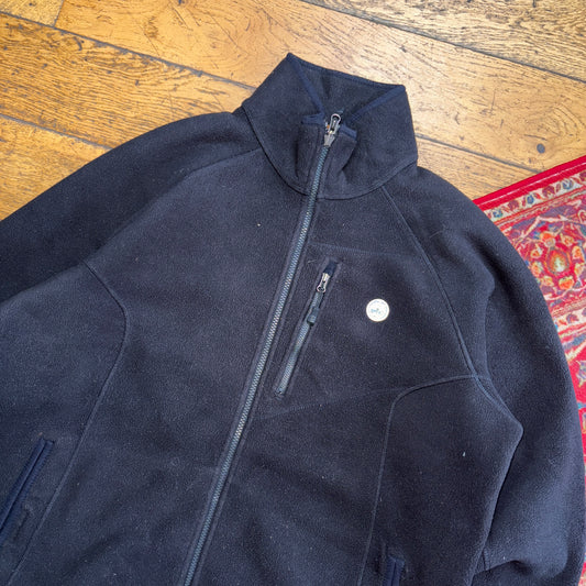 Vintage Timberland Black Fleece Zip Embroidered Sweatshirt - XL