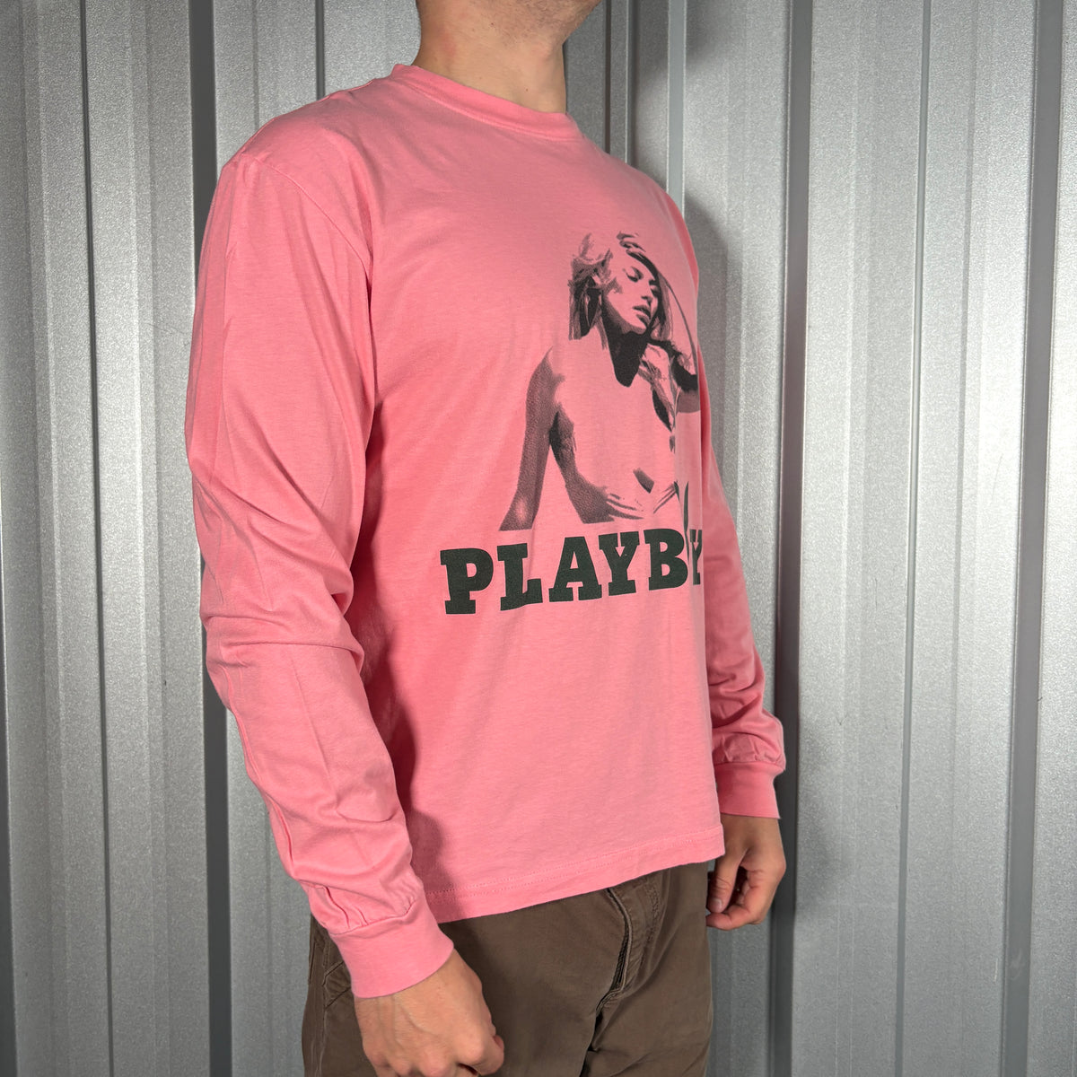 Playboy Pink Graphic Long Sleeve T Shirt - M