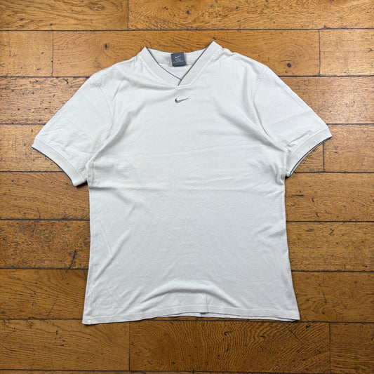 Vintage Nike Centre Swoosh Embroidered White T-Shirt - M