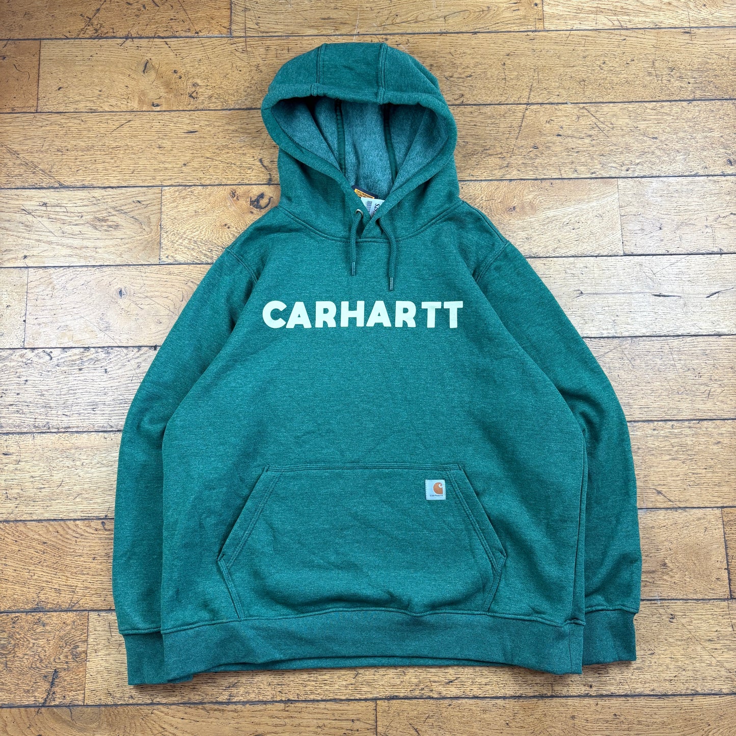 Vintage Carhartt Womens Green Hoodie Sweatshirt - XL