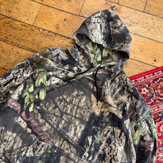 Vintage Realtree Camo Green Hoodie Sweatshirt - XL