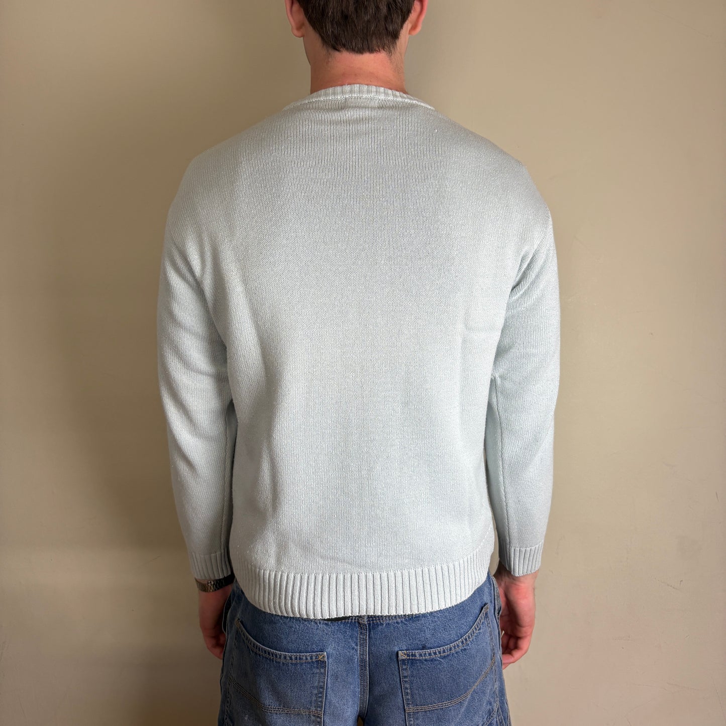 Vintage Tommy Hilfiger Blue Knit Jumper - S