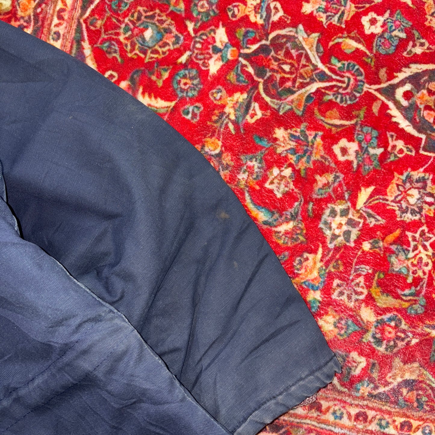 Vintage Navy Carhartt Style Workwear Chore Jacket - M