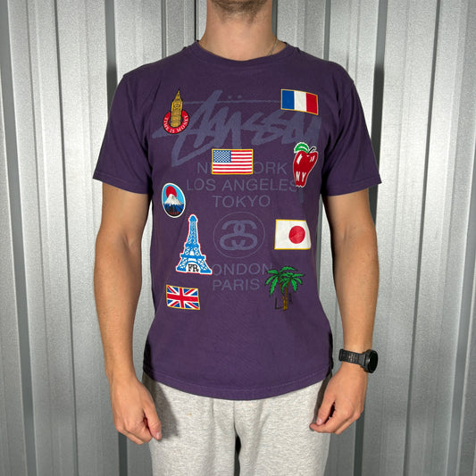 Stussy Purple Graphic T Shirt - S