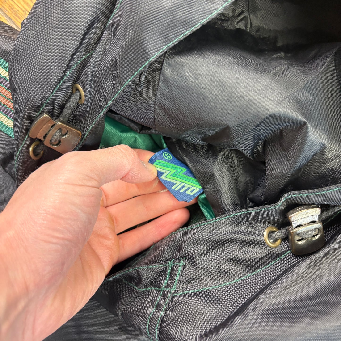 Vintage Mito Black Parka Jacket Coat - XL