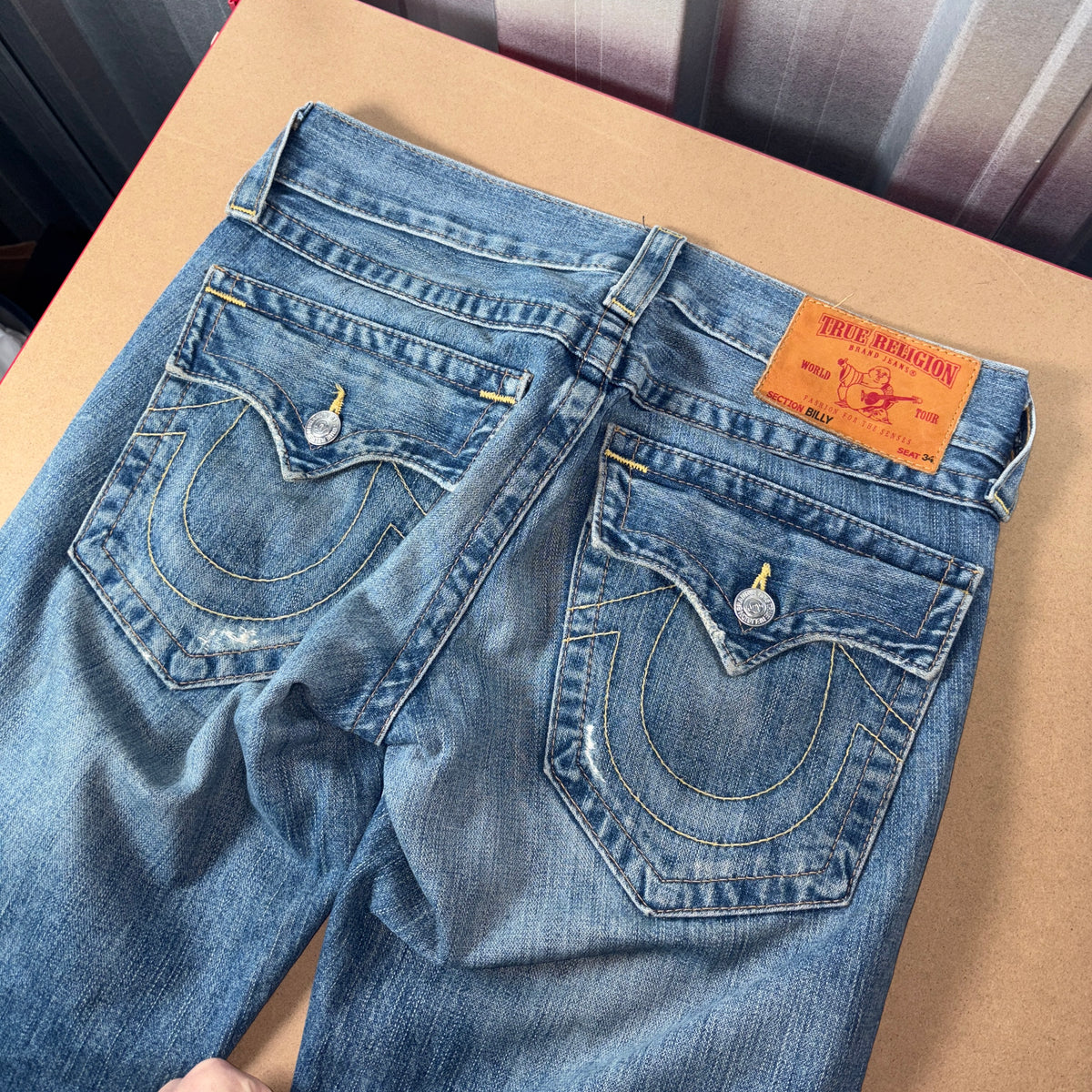 True Religion Embroidered Bootcut Billy Blue Y2K Jeans - 32R