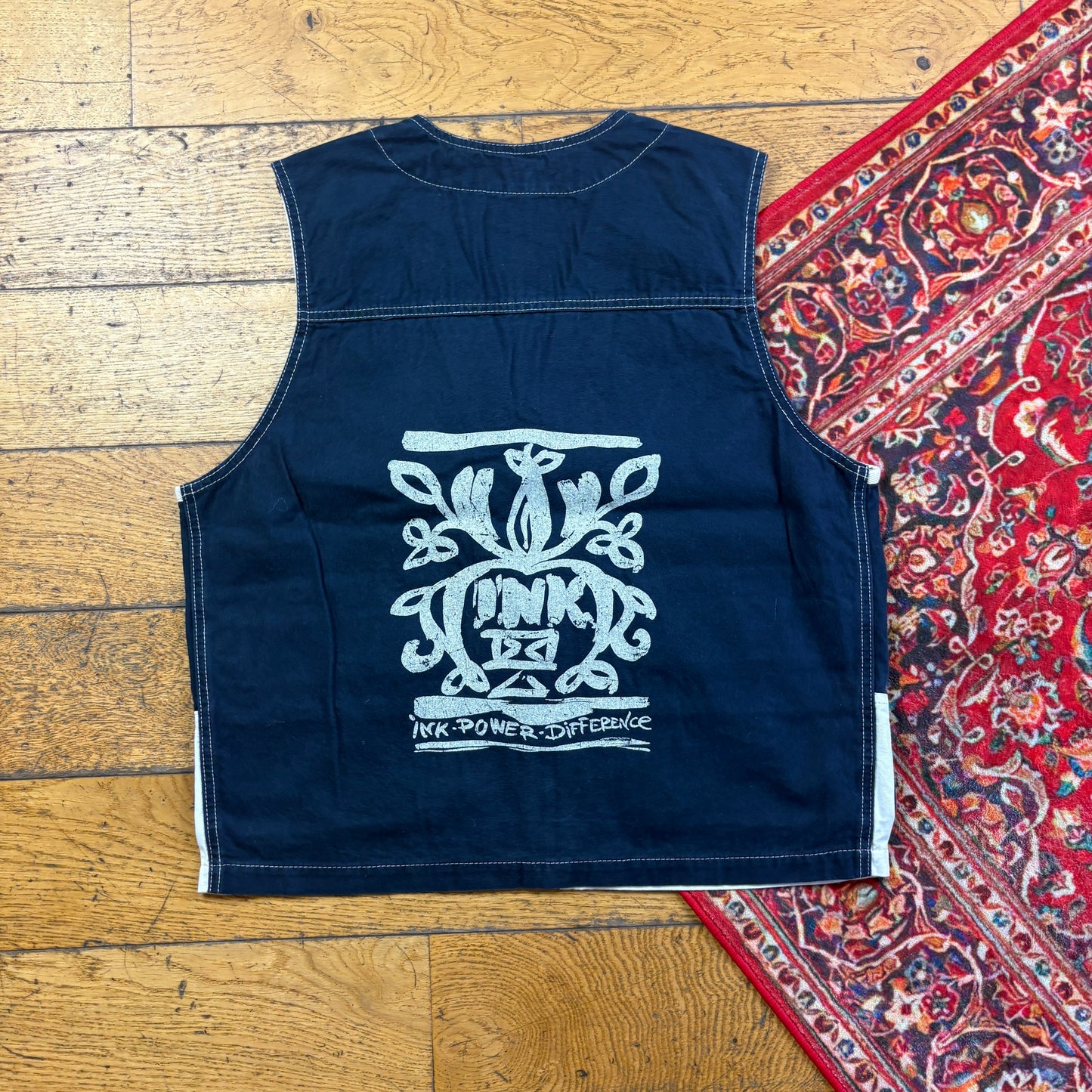 Vintage Ink Navy Gilet Hunting Vest - S