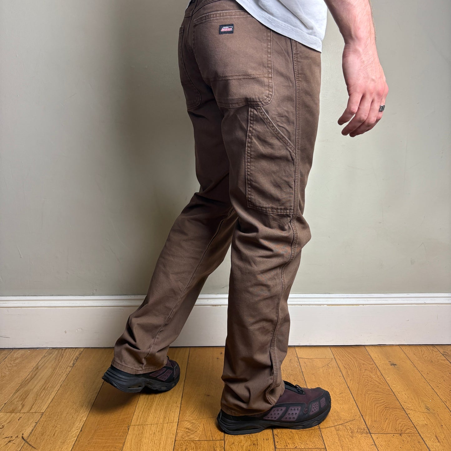 Vintage Dickies Brown Workwear Carpenter Baggy Trousers - 34L