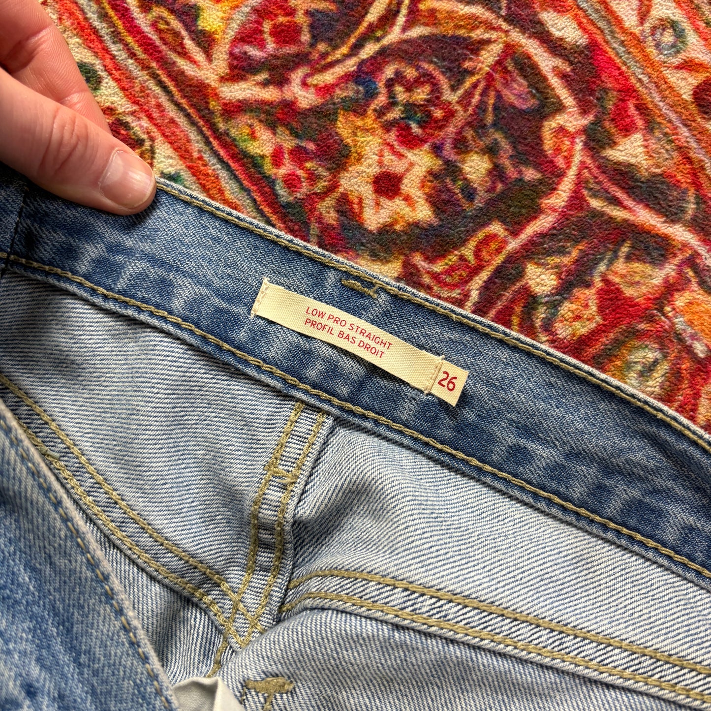 Vintage Levis Womens Low Pro Straight Blue Denim Jeans - Size 10