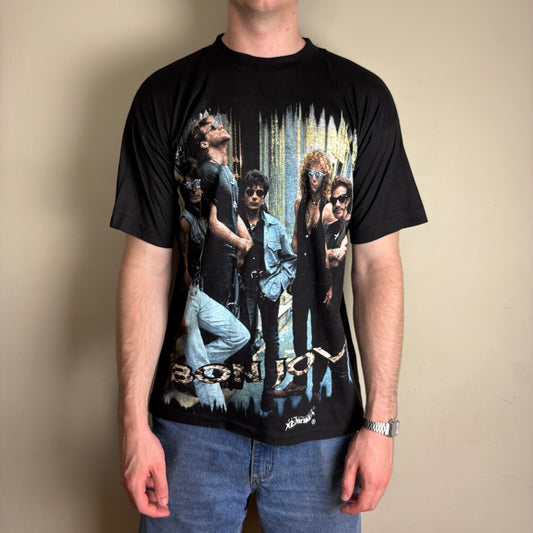 Vintage Bon Jovi Empire Black Band Tee Graphic T-Shirt - L