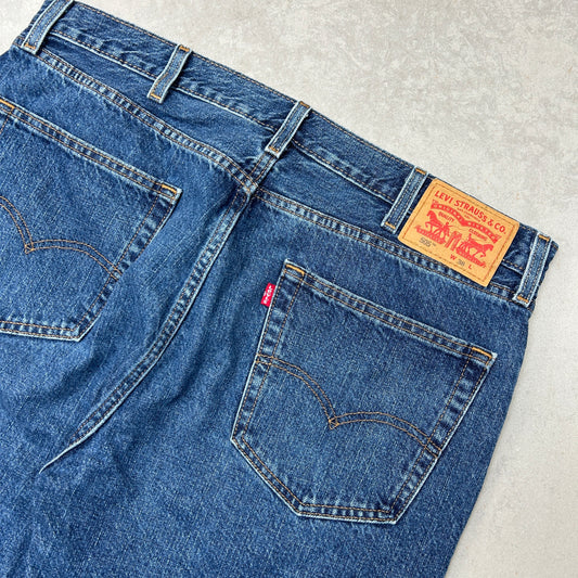 Vintage Levis 505 Blue Baggy Denim Shorts - 38