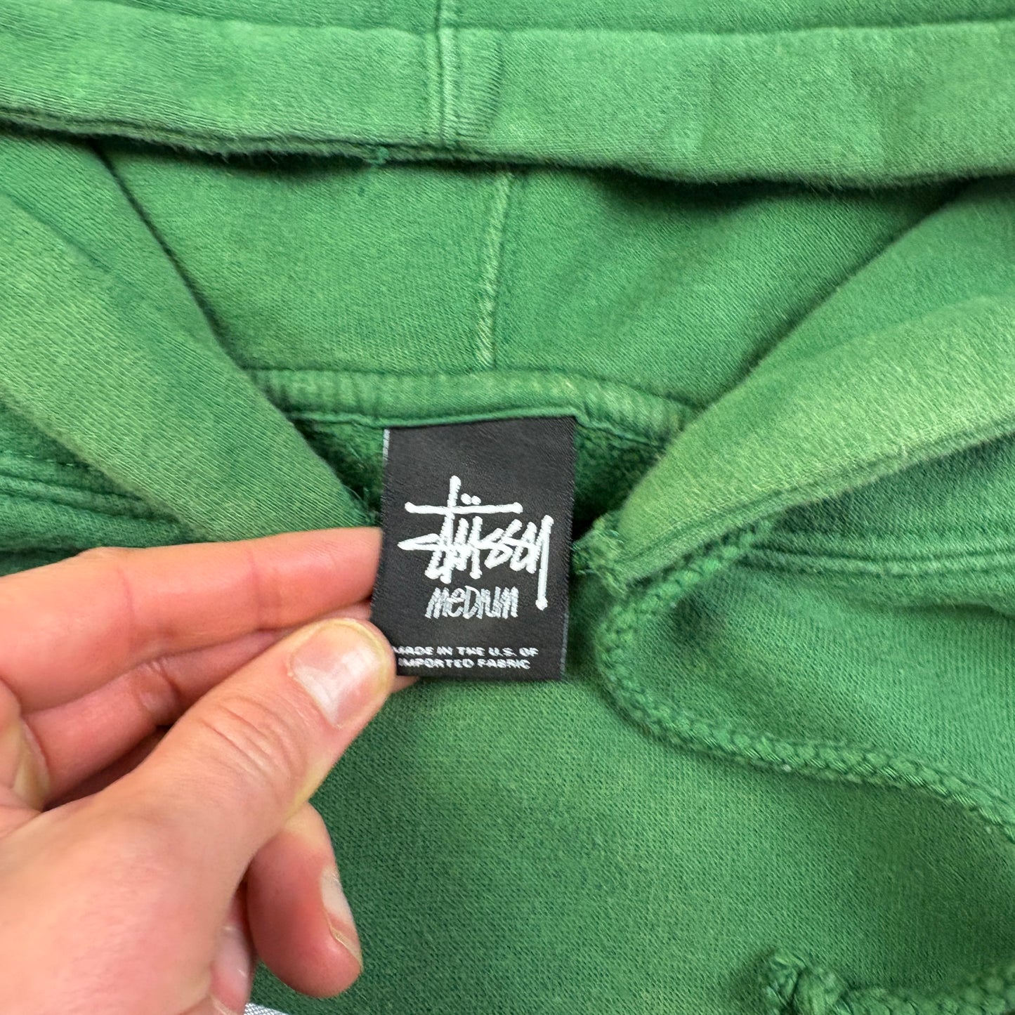 Stussy Green Hoodie Sweatshirt - M