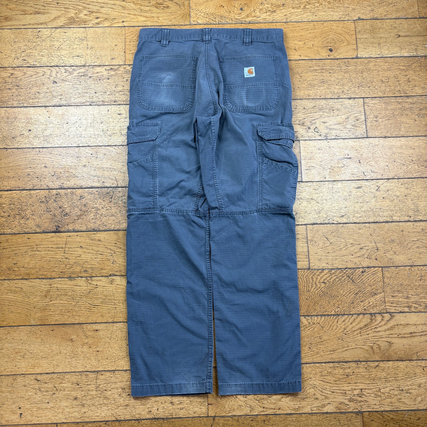 Carhartt Grey Cargo Workwear Carpenter Baggy Trousers - 34