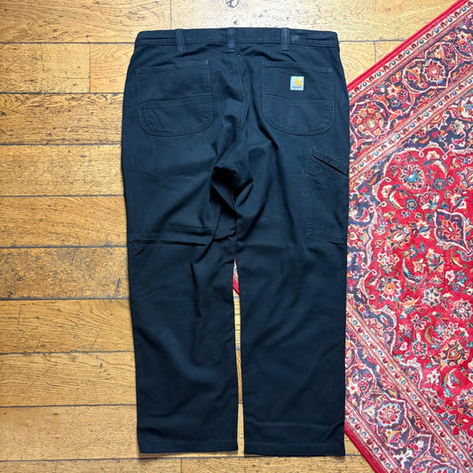 Vintage Carhartt Workwear Carpenter Black Baggy Trousers - 42S