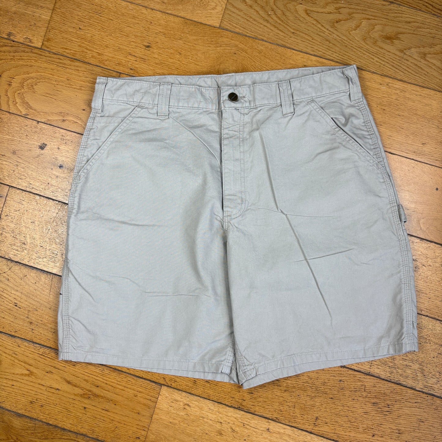 Vintage Carhartt Workwear Cream Baggy Carpenter Shorts - 36