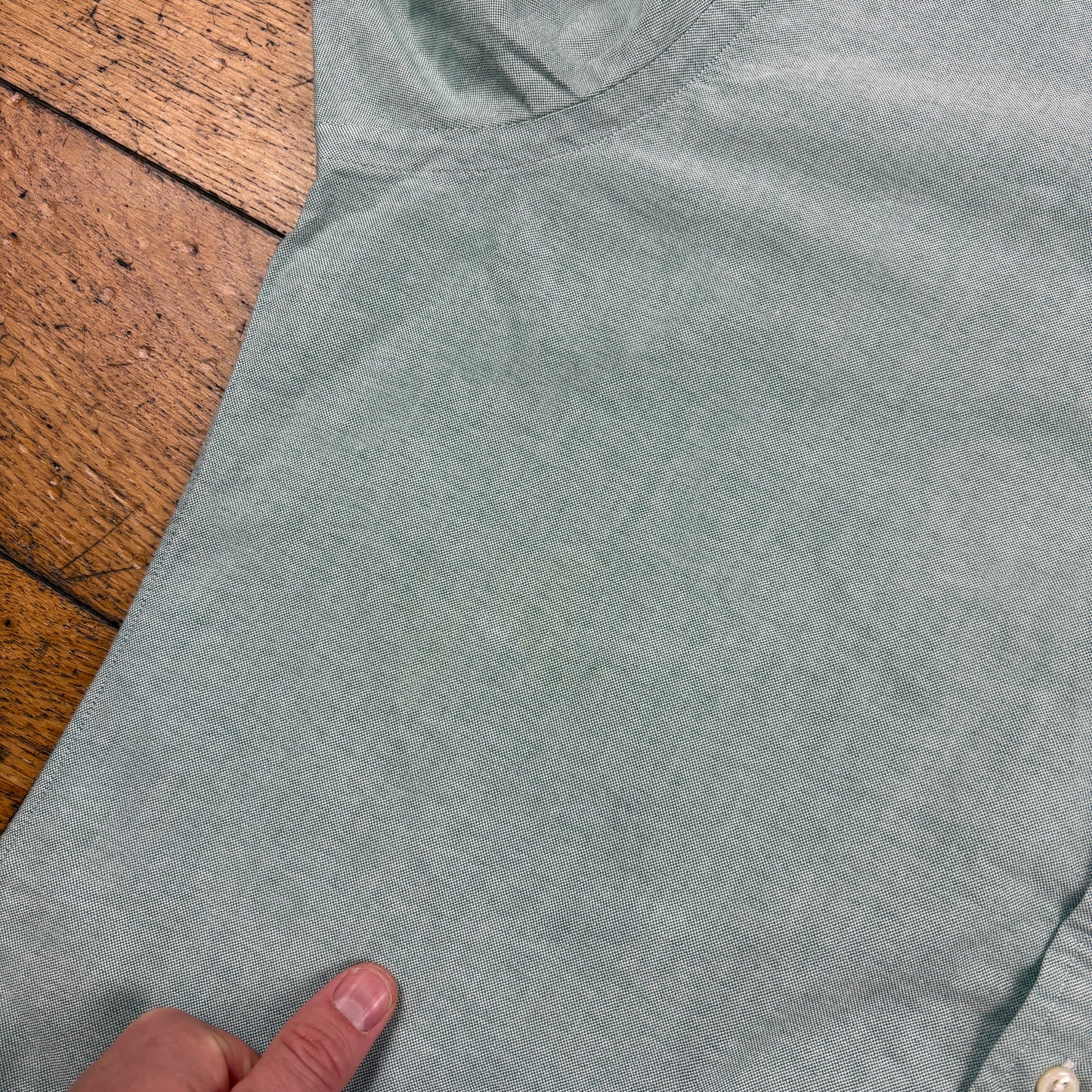 Vintage Ralph Lauren Light Blue Green Embroidered Shirt - M