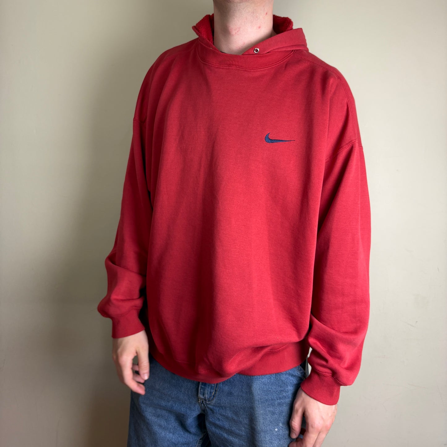 Vintage Nike Swoosh 90s After Hood Sweatshirt Hoodie - 2XL