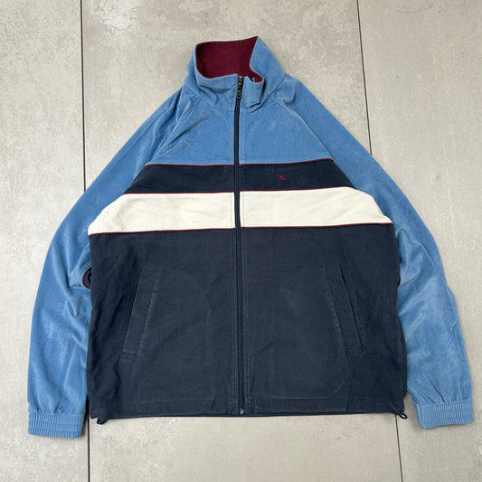 Vintage Diadora Blue Tracksuit Track Shell Windbreaker Jacket - L
