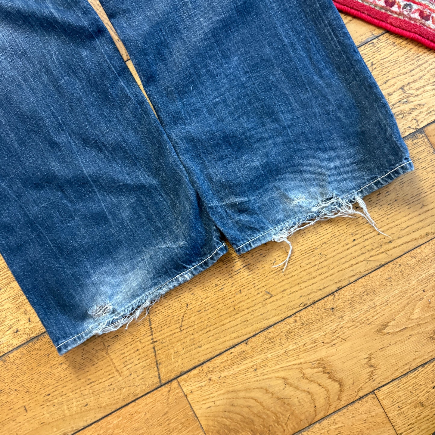 Vintage Big Star Blue Bootcut Embroidered Y2K Hip Hop Baggy Jeans - 36L