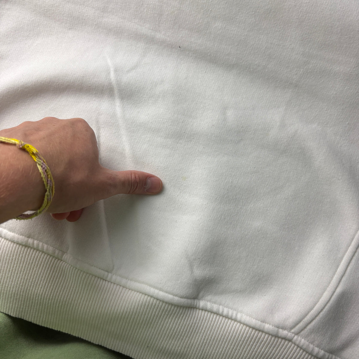 Nike Y2K 00s White Swoosh Embroidered Sweatshirt - S
