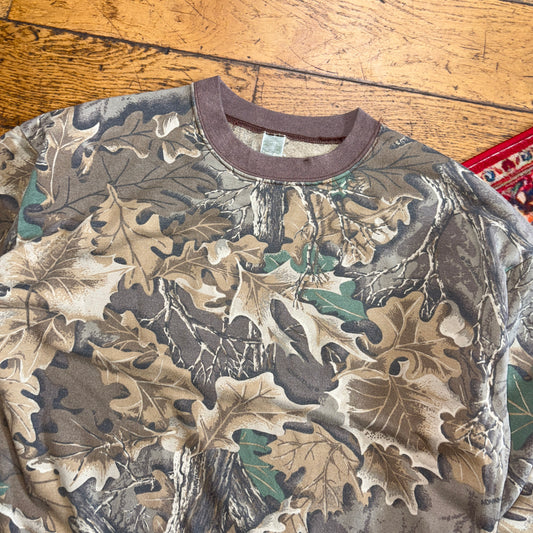 Vintage Realtree Camo Boxy Green Sweatshirt - L