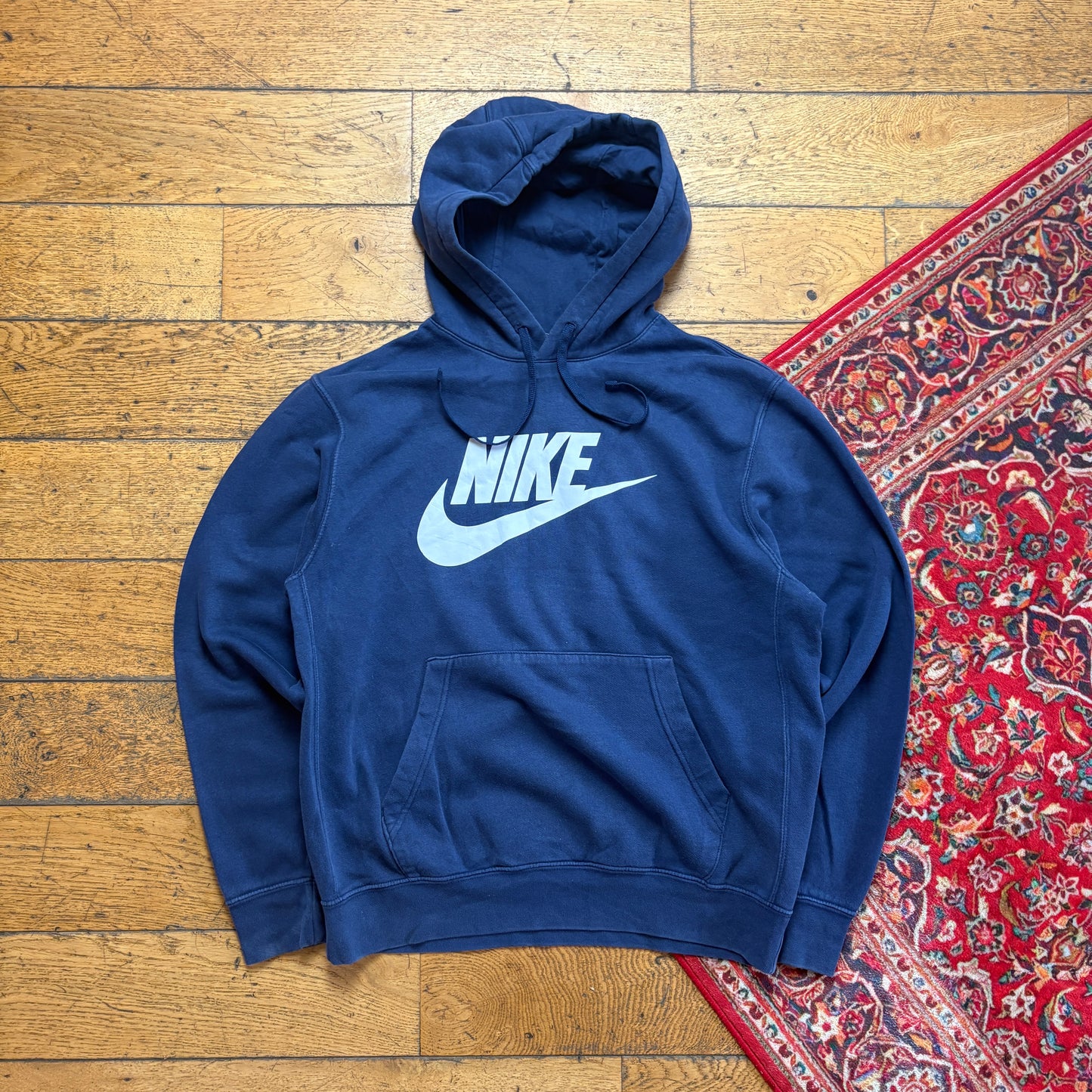 Vintage Nike Navy Hoodie Sweatshirt - M