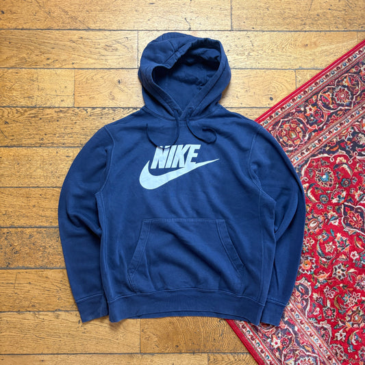 Vintage Nike Navy Hoodie Sweatshirt - M
