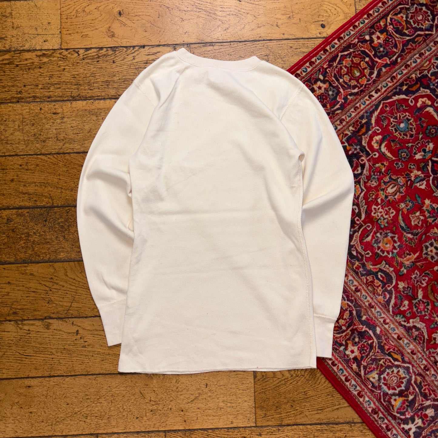 Vintage Carhartt Cream Waffle Long Sleeve T-Shirt - XS