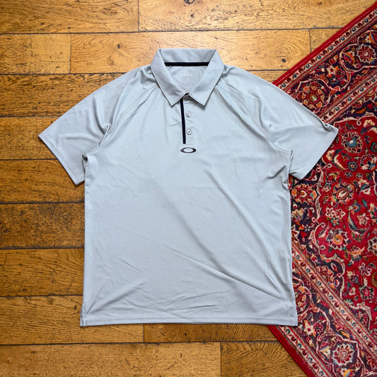 Vintage Oakley Grey Golf Polo Shirt - L