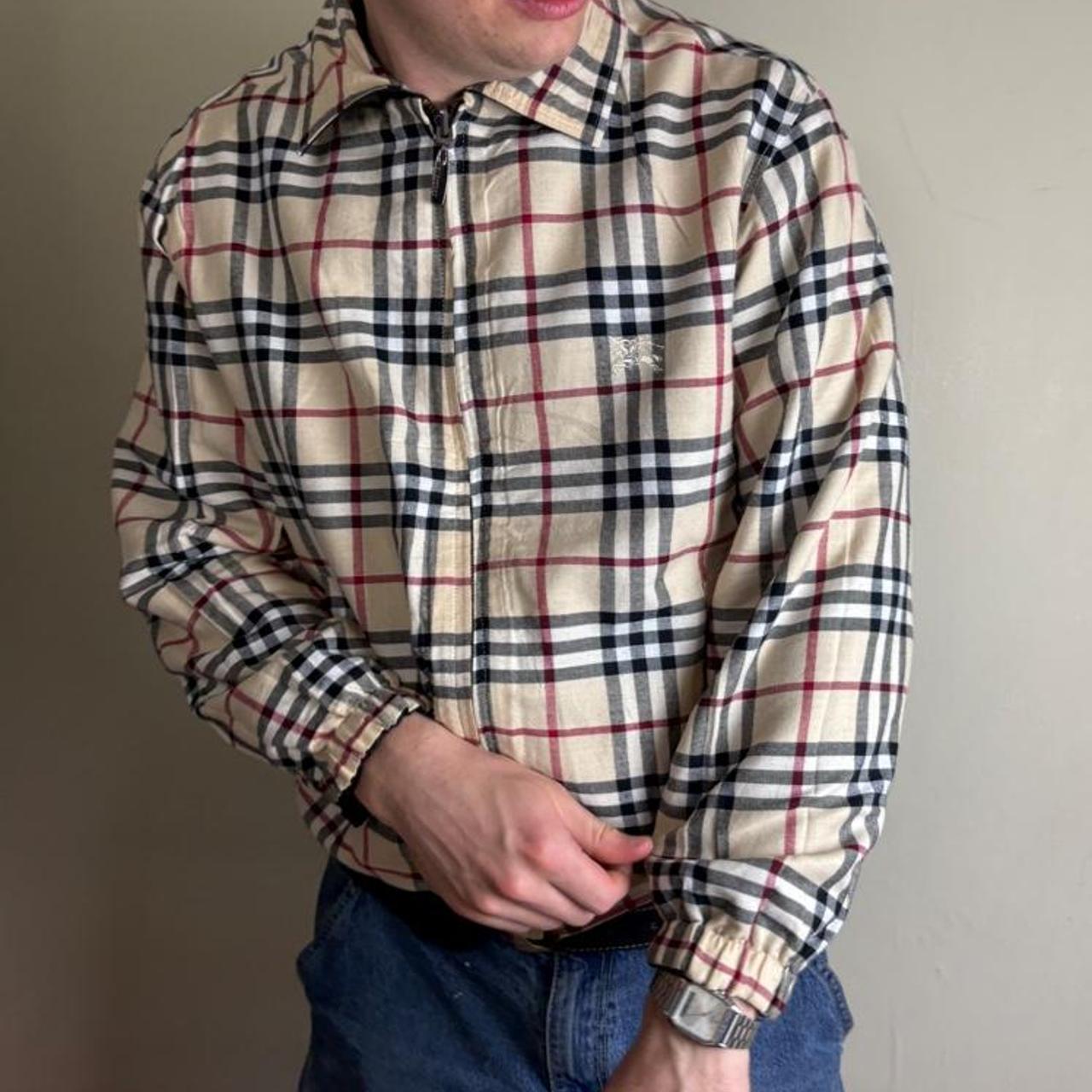 Vintage Burberry Reverisble Nova Check Black Harrington Jacket - M