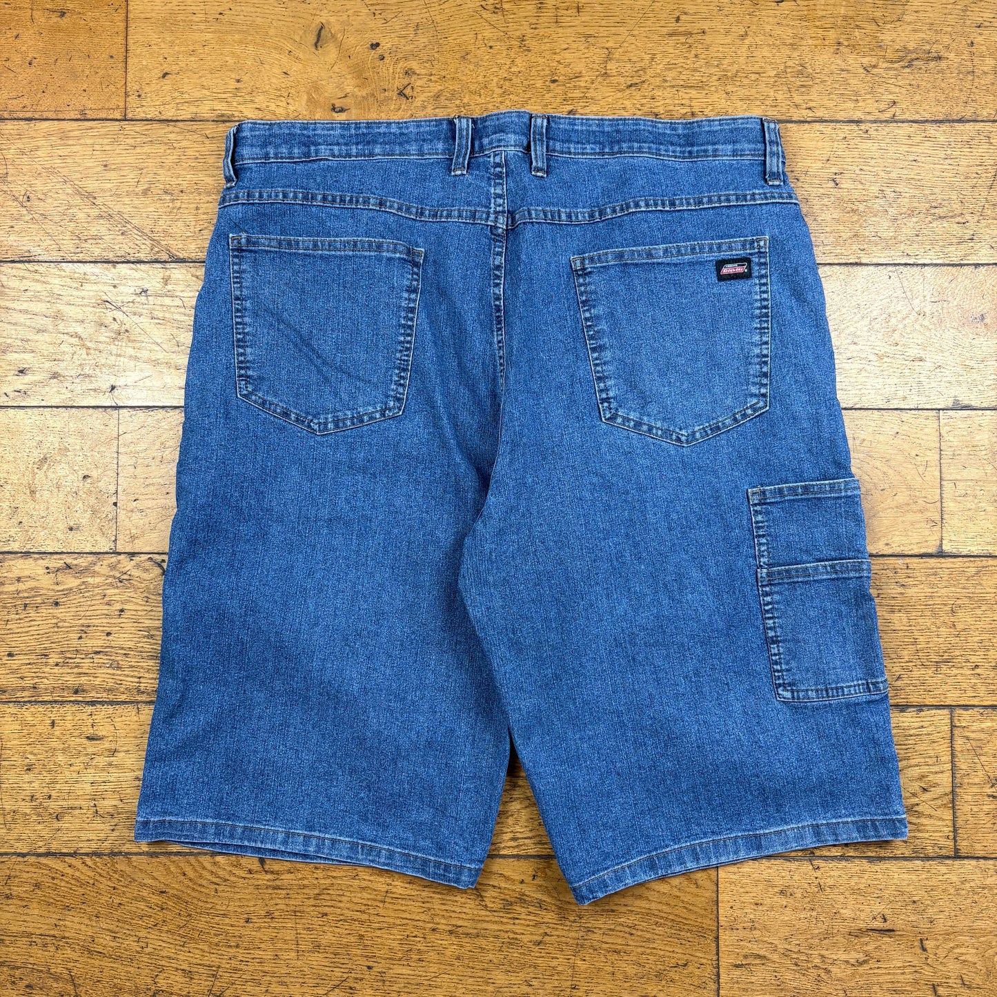 Vintage Dickies Workwear Carpenter Baggy Blue Shorts - 38