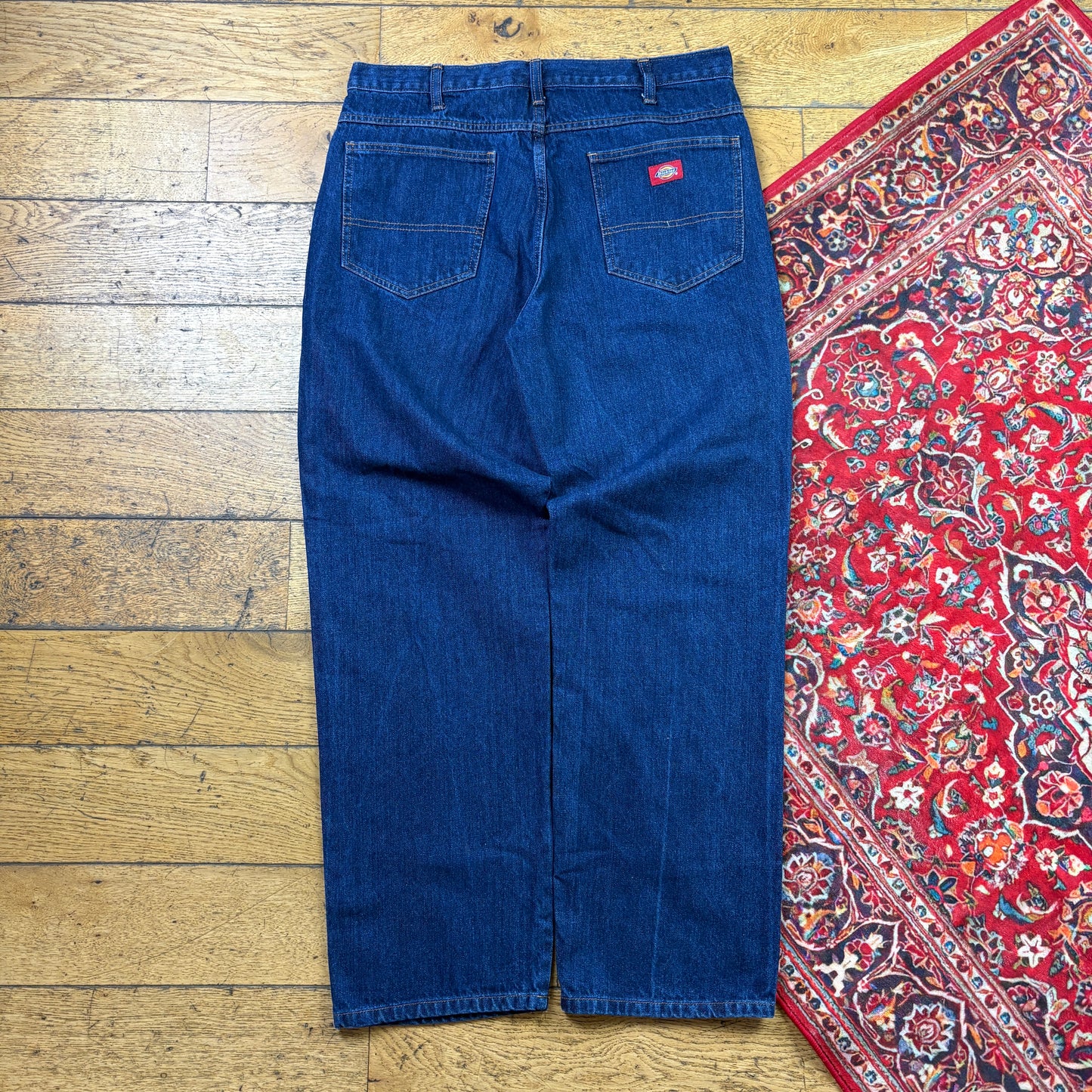 Vintage Dickies Workwear Carpenter Baggy Blue Jeans - 36