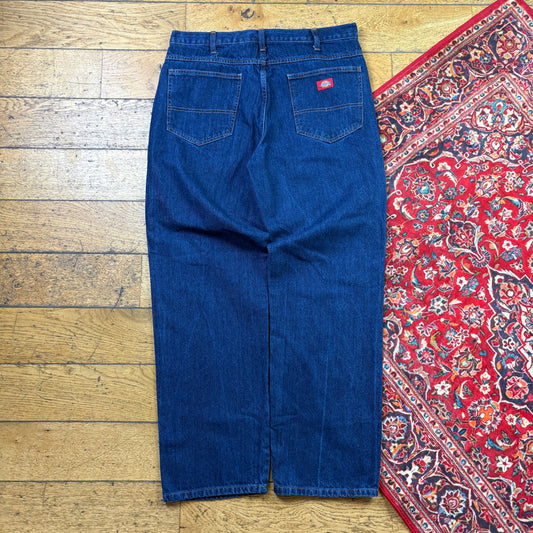 Vintage Dickies Workwear Carpenter Baggy Blue Jeans - 36