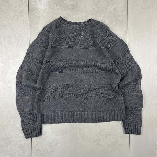 Vintage Timberland Chunky Knit Grey Fisherman Jumper - M